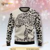 White And Black Strong Leopard 3D Funny Ugly Sweater