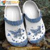 White Butterfly 3D Funny Crocs