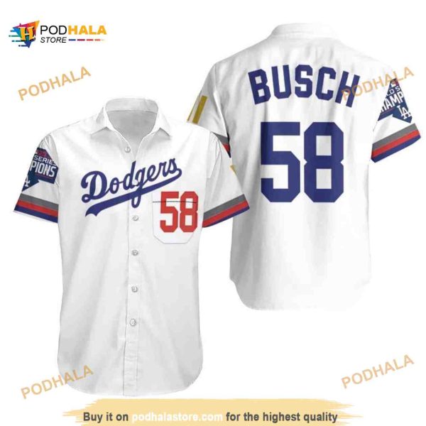 White Los Angeles Dodgers Funny Hawaiian Shirt Gift For Baseball Fans
