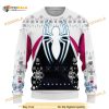 White Spiderman Cartoon Christmas Wool Ugly Sweater