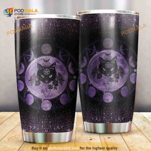 Wiccan Cat Stainless Steel Cup Coffee Tumbler
