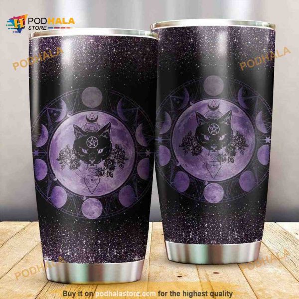 Wiccan Cat Stainless Steel Cup Coffee Tumbler