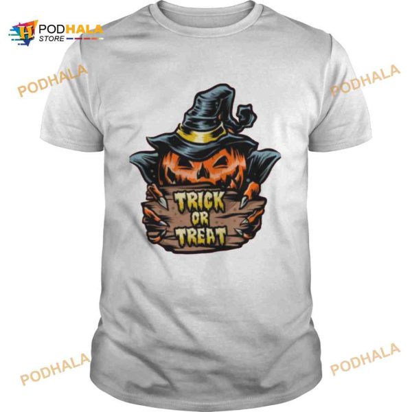 Witch Pumpkins Shost Design For Halloween Trick Or Treat Shirt