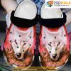 Wolf And Rose 3D Funny Crocs