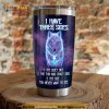 Wolf I Have Three Sides Gift Travel Coffee Tumbler