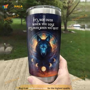 Wolf Steel Dreamcatcher Gift Travel Coffee Tumbler