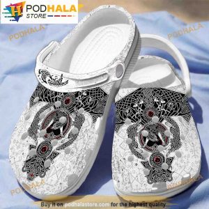 Wolf Tattoo Viking 3D Funny Crocs