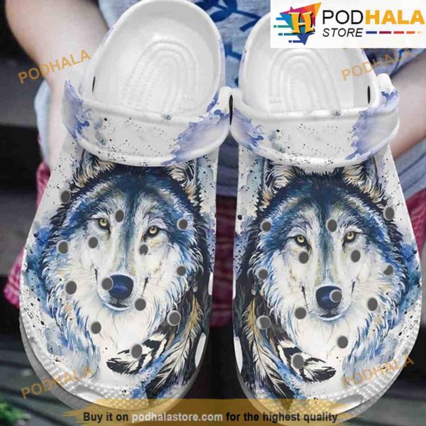 Wolf Winter 3D Funny Crocs