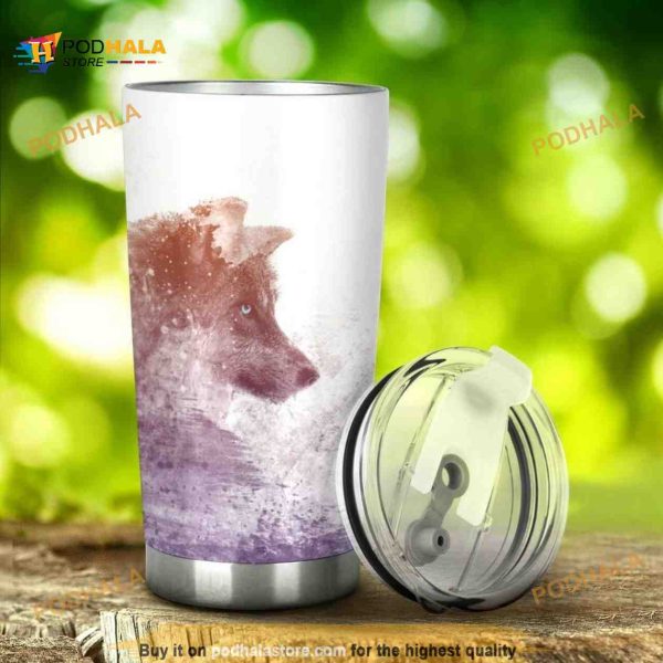 Wolf Winter Gift Travel Coffee Tumbler 3D All Over Print