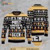 Wonderful Time For A Beer Ugly Christmas Wool Sweater