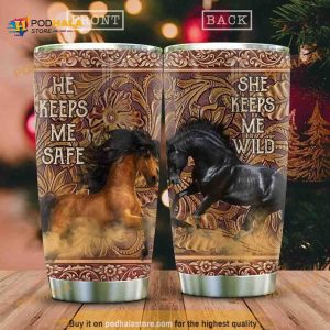 Wooden Horse Wild Couple Stainless Steel Cup Coffee Tumbler
