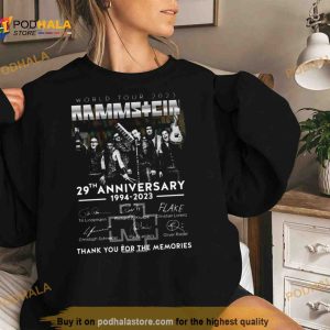 World Tour 2023 Rammstein 29th Anniversary 1994 2023 Thank You For The Memories Signatures Shirt 2