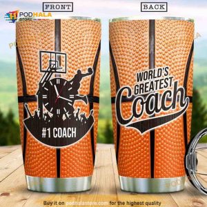 Worlds Greatest Basketball Coach Stainless Steel Cup Coffee Tumbler