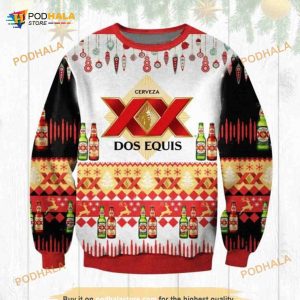 Xx Dos Equis Cerveza Beer Xmas Ugly Wool Sweater Gift Fan