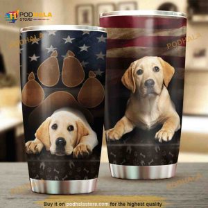 Yellow Labrador Dog Stainless Steel Cup Coffee Tumbler