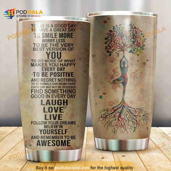 Yoga Awesome Gift For Lovers Travel Coffee Tumbler 3D All Over Print