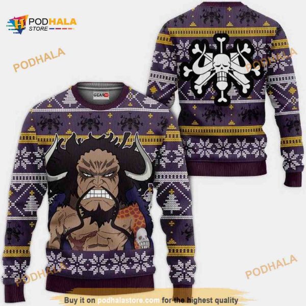 Yonko Kaido One Piece Anime Xmas Funny Ugly Christmas Sweater