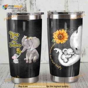You Are My Sunshine Elephant Mom And Baby Gift Ideas For Dad Coffee Tumbler