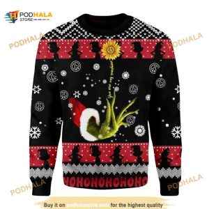 You Are My Sunshine The Grinch And Sunflower Ugly Xmas Sweater