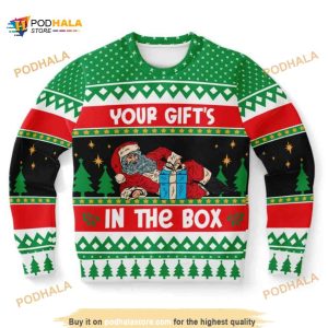 Your Gift’s In The Box Ugly Christmas Wool Sweater