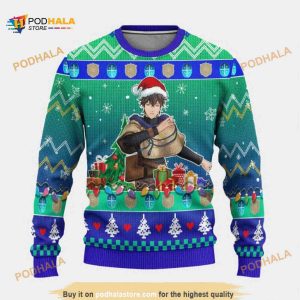 Yuno Black Clover Ugly Xmas Wool Sweater