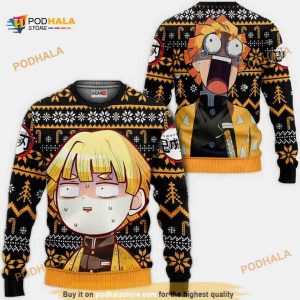 Zenitsu Anime Kimetsu Xmas For Fan Funny Ugly Christmas Sweater