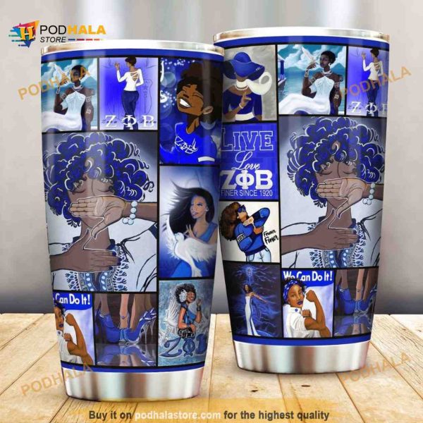 Zeta Phi Beta Logo Stainless Steel Cup Coffee Tumbler