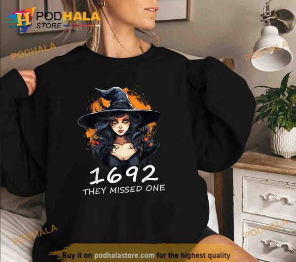 1692 They Missed One Funny Salem Halloween Shirt