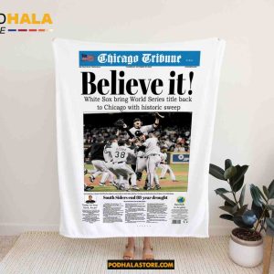 2005 Chicago Baseball Blanket, World Series Champions Newspaper Blanket