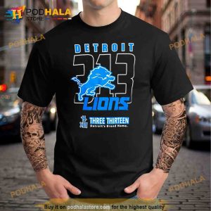 2023 Detroit Lions Three Thirteen Area Code Trending Shirt