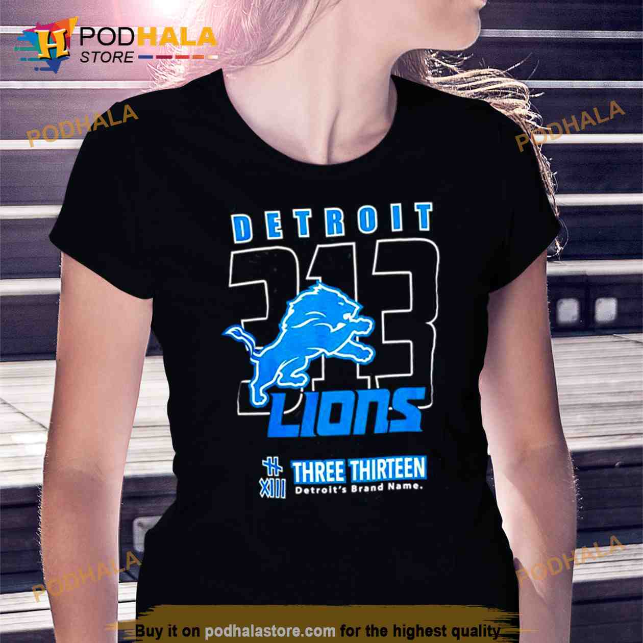 Original detroit Lions Three Thirteen Area Code T-Shirt, hoodie