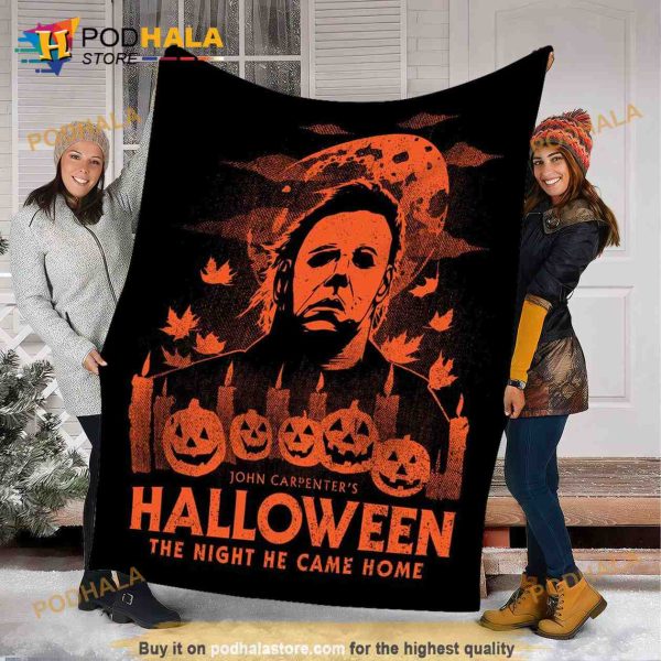 2023 Halloween Michael Myers Fleece Blanket, Michael Myers Quilt