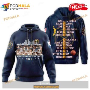 2023 NBA Denver Nuggets Western Conference Finals Champions Blue 3D Hoodie 1