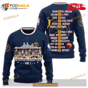 2023 NBA Denver Nuggets Western Conference Finals Champions Blue 3D Hoodie 2
