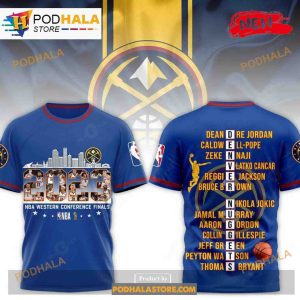 2023 NBA Denver Nuggets Western Conference Finals Champions Blue Sweatshirt 3D Hoodie 3