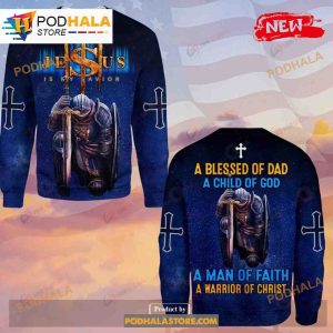 A Blessed Of Dad A Child Of God Jesus All Over Printed Sweatshirt 3D Hoodie 2