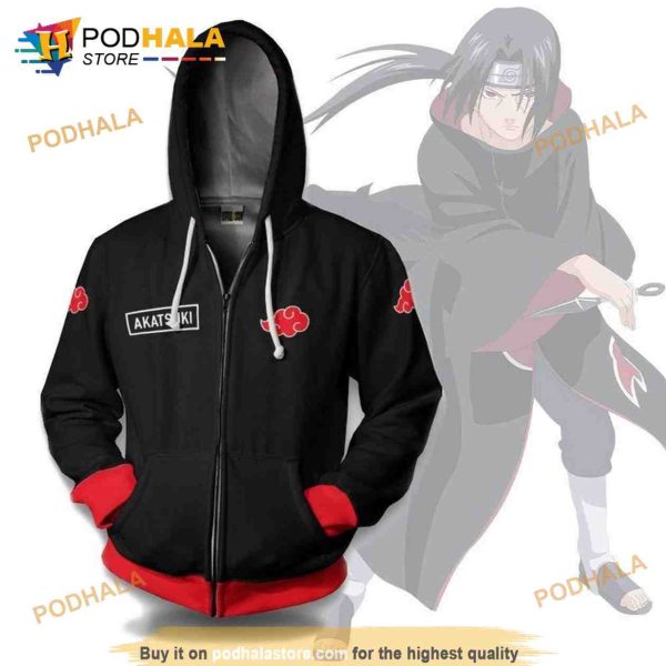 Akatsuki 3D Hoodie Anti Social Club Naruto Clothes Anime Outfit