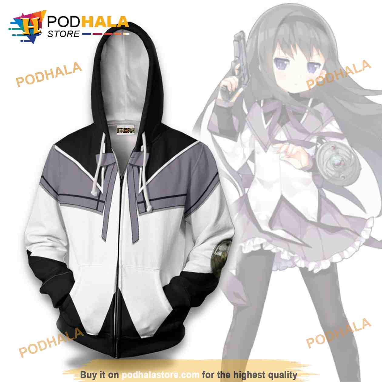 Akemi Homura 3D Hoodie Anime Puella Magi Madoka Magica Casual