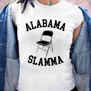 Alabama Slamma White Shirt, Folding Chair Alabama Brawl Montgomery Alabama River