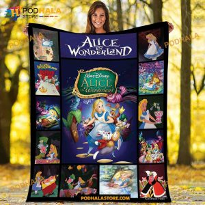 Alice In Wonderland Blanket, Alice In Wonderland Birthday Kid Gift