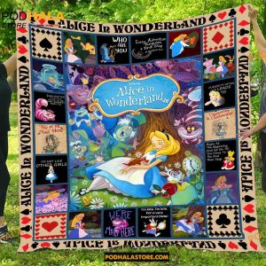 Alice in Wonderland Fleece Blanket, Alice Disney Blanket