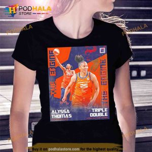Alyssa Thomas Connecticut Sun 2023 Triple Double WNBA All Time Leader Shirt 2