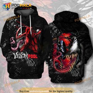 Amazing Venom Deadpool Marvel Over Print 3D Hoodie Sweatshirt