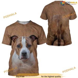 American Staffordshire Terrier Dog All Over Printed 3D Hoodie Sweatshirt 3