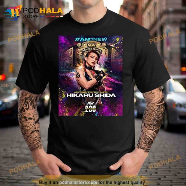 Andnew Women’s World Champion hikaru Shida 200 Dynamite 2023 Poster Shirt