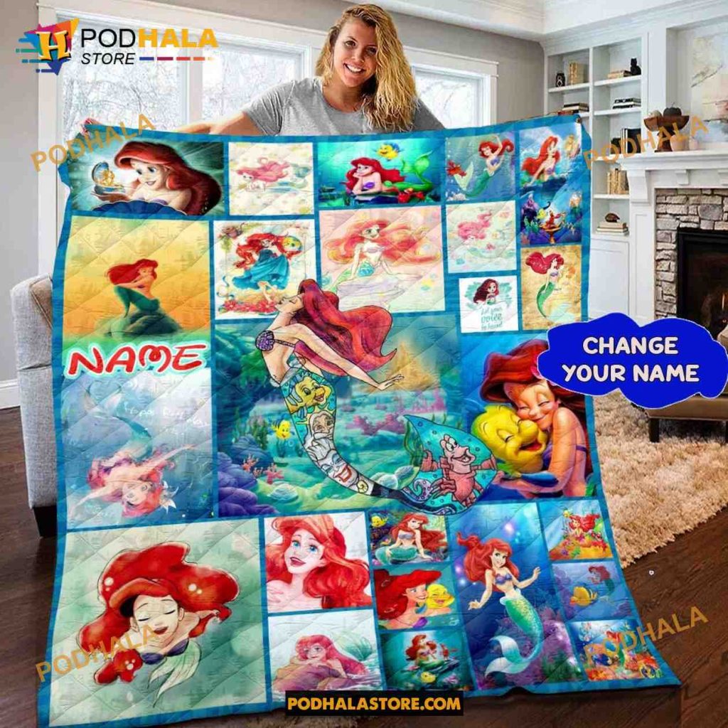 Ariel Disney Princess Blanket Ariel The Little Mermaid Cartoon Disney
