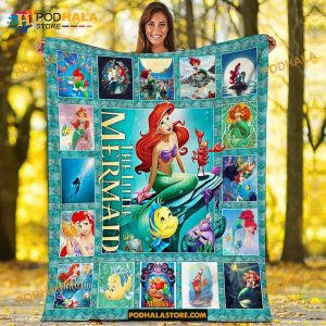 Ariel Princess Disney Blanket, The Little Mermaid Birthday Gift