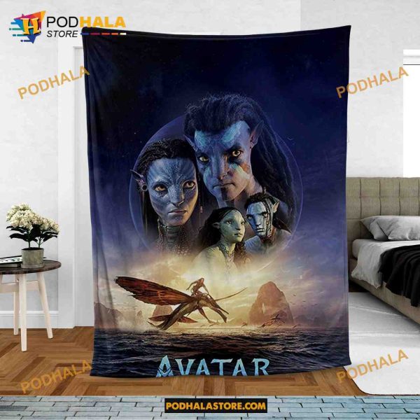 Avatar 2 The Way Of Water High Resolution Fleece Blanket, Jake Sully Blanket, Avatar movie Blanket