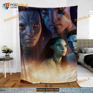 Avatar The Way Of Water Fleece Blanket, Jake Sully Avatar Blanket, Avatar Gift For Fans