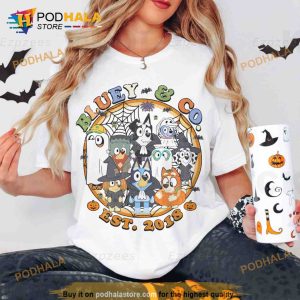 BIuey And Co Halloween Shirt BIuey Halloween Costume Vampire Witches Horror Sweatshirt 2